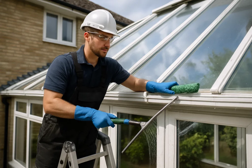 cleaning a conservatory roof