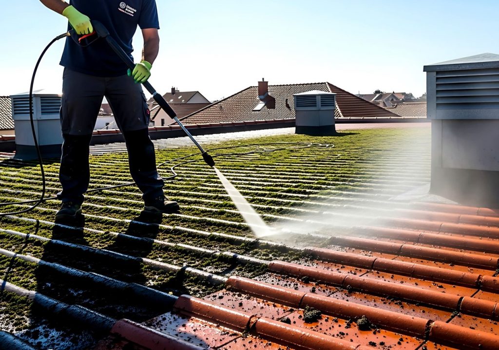 professional roof moss removal