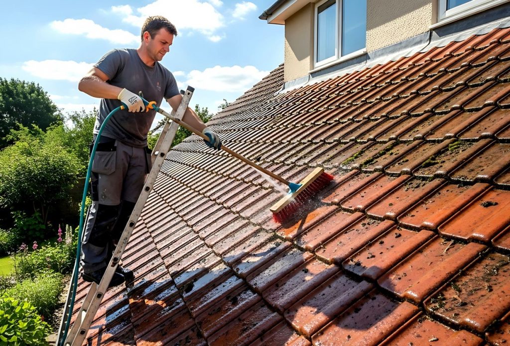 roof cleaning and moss removal
